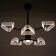Chandelier 1702/6 LED 124W 3000-6000K black 64x64x50 cm Bayerlux