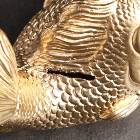 Piggy bank "Fish" Golden, 20x12x15cm-3