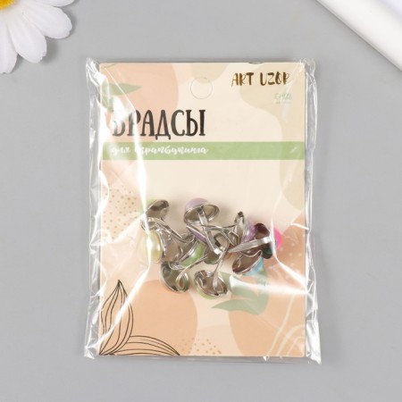 Brads for scrapbooking "half -dumping" set of 10 pcs mix 2.1x1.2x1.2 cm-4