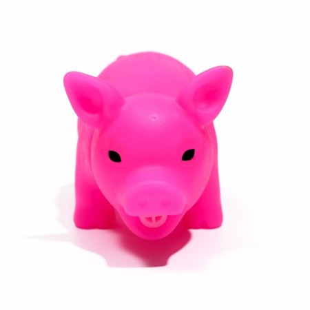 Brying toy "Little Pig" for dogs, 9 cm, pink-2
