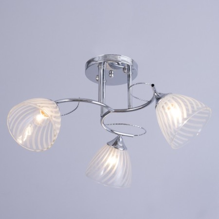 Chandelier "Nora" 3x60W E27 chrome 52x52x26cm-1