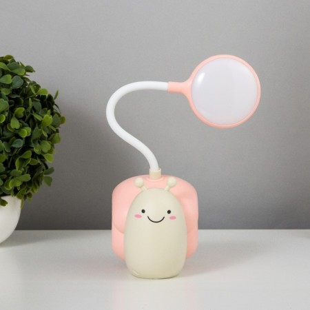Table lamp "Snail" LED 3W USB AKB Pink 9x13x29 cm Risalux-7