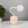 Table lamp "Snail" LED 3W USB AKB Pink 9x13x29 cm Risalux