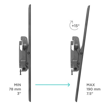 Black Black 55 "-100" Max.75kg wall tilt
