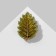 Alkha's “leaf” brooch, green color in matte gold