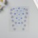 Stick plastic rhinestones for hair "Blue flowers" 21x15.5 cm