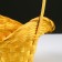 Wicker basket, bamboo, yellow, with a bend, (hat)