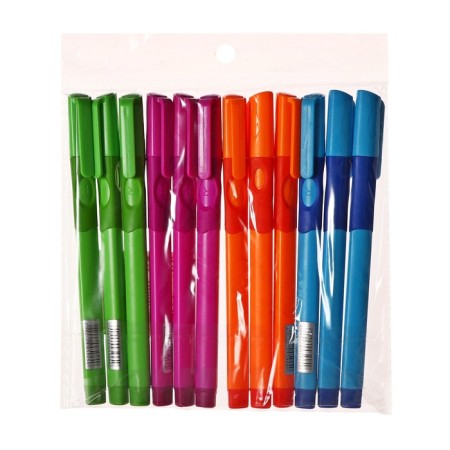 Ballic handle, 0.7 mm, blue rod, body with a rubber holder, mix-4