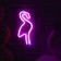 Neon sign "Flamingo" 14.5 × 28 cm, AAX3 batteries (not in the kit), USB, glow pink
