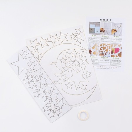 Interior stickers "Moon and Stars", children, decor on the wall, panel, 42 email-2