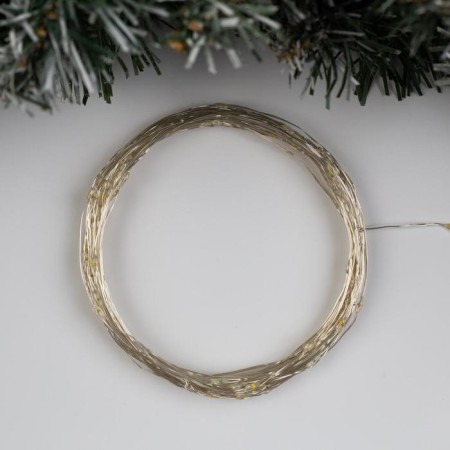 Garland "thread" 10 m dew, IP20, silver thread, 100 LED, yellow glow, 12 V-1