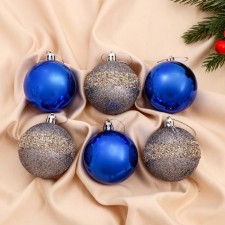 Set of balls plastic D-6 cm, 6 pcs 
