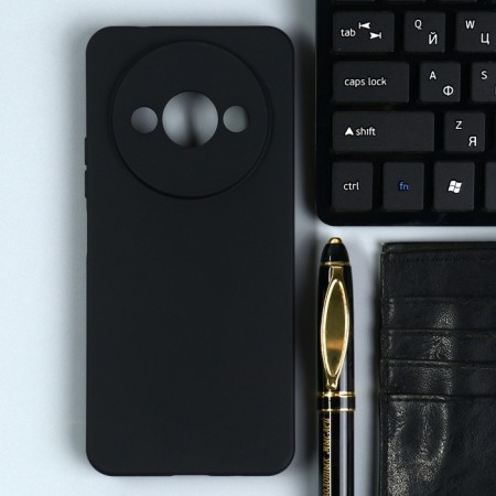 Borasco Mate case for Xiaomi Redmi A3, silicone, matte, black-1
