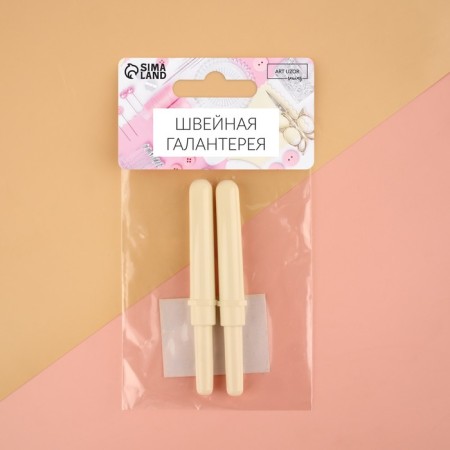 Tapirers with a cap, 8.5 cm, 2 pcs, white color-4