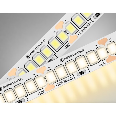 Ambrella GS1501, 5 m, IP20, 2835, 240 LED/m, 19.2 W/m, 12V, glow warm white