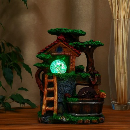 Fountain "House Stairs" 12x19x27 cm (with backlight)-2