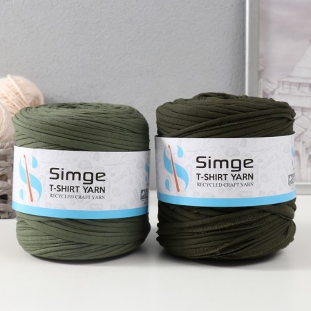 Knitted yarn secondary 90% cotton, 10% p/e, 100m/450 ± 50 g (forest) mix