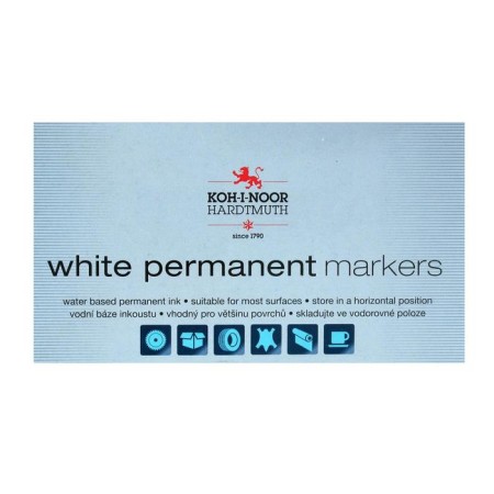 Permanent marker 3.0 mm Koh-I-Noor 3315, letter length 350 m, cardboard packaging, white-2