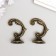 Metal hook "Plant branch" of bronze 4,1x2.4x2.5 cm