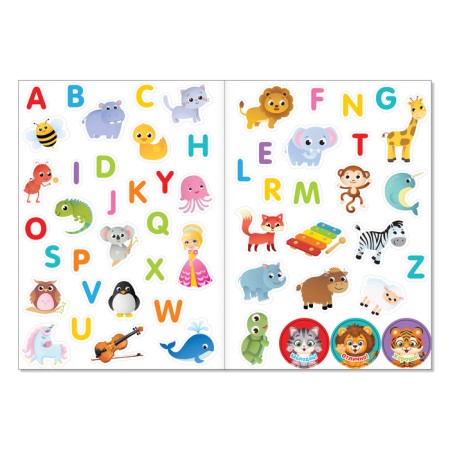 Stickers reusable "English alphabet", A4 format-2