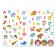 Stickers reusable "English alphabet", A4 format