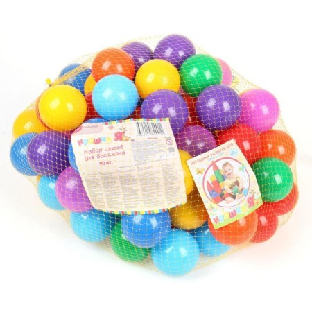Balls for a dry pool with a pattern, ball diameter 7.5 cm, set 90 pieces, multi -colored-14
