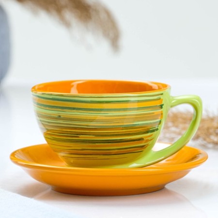 Tea couple "Elegant" 0.25l / 11x6.5cm + saucer 15cm, vitaminka