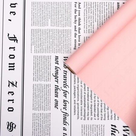 Matal film double -sided "white" pink, 0.58 x 10 m