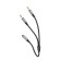 Hoco UPA21, Jack 3.5 mm (F) cable - 2 * jack 3.5 mm (m), 0.25 m, nylon, gray