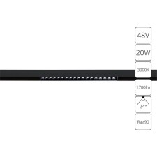 Магнитный трековый светильник Arte Lamp Linea A4645PL-1BK, LED, 20 Вт, 2.2х33.1х4.4 см, 1700 Лм, чёрный