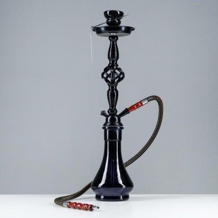 Hookah "Black Tower", 53 cm, 1 pipe, black