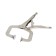 Hand tundra clamp, point capture, movable sponges, with a latch, 275 mm