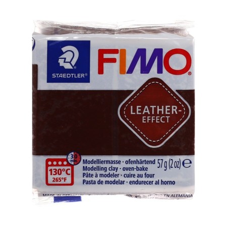 Plastic - polymer clay, 57 g, Leather -Effect (with skin effect), nut-4