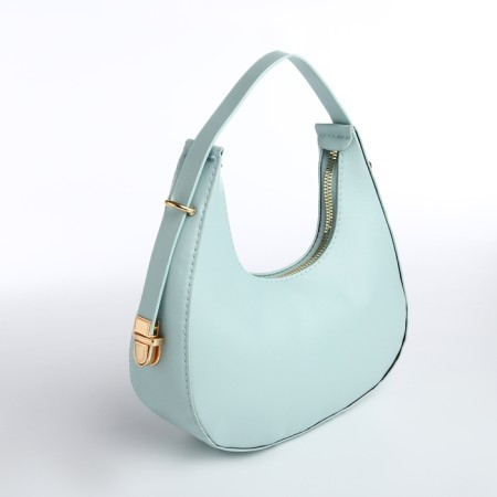 Bag Women's Baget with a zipper, blue color-1
