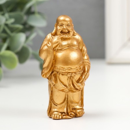Nezke Polystone Gold "Hothee with a rod of Joua in gold" 5x3x9 cm