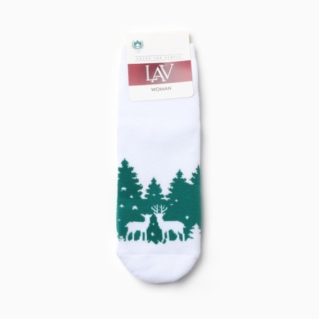 Women's socks A.6C84, white color, rr 23-25-2