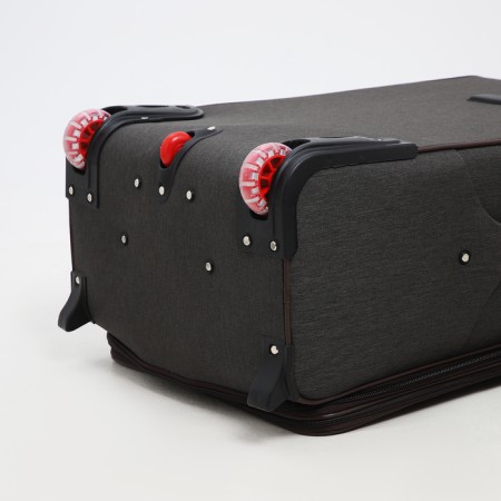 Big suitcase 28 ", a lightning department, code castle, 3 wheels, 2 outer pockets, brown color-7