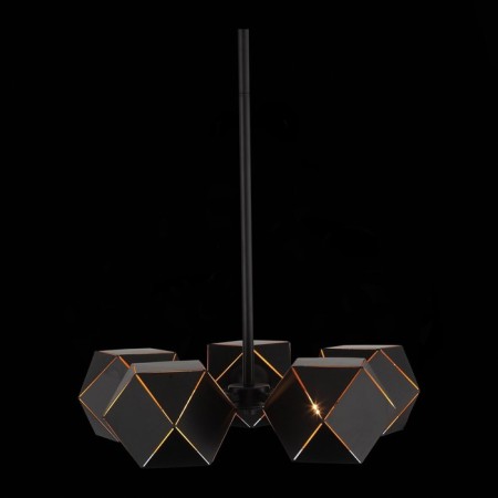 Ceiling Ceiling ST LUCE. SL258.402.05. Enigma. 5x40 watts, E14, 42.5x42.5x45 cm, black color-6