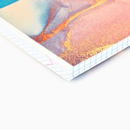 Notebook A5, 96 sheets on the paper clip, internal block No. 1 "abstract" UV Lacques-1
