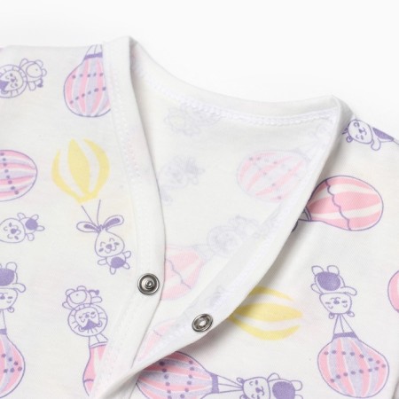 Body with short sleeve "balloon", pink color, height 62 cm-1