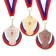 Prize medal 050 Diam 7 cm. 2 place, tricolor. Color ser. With a ribbon