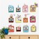 Interior plastic sticker "Cute animals" 45x60 cm