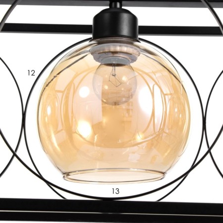 Lamp Bayerlux 2753/3 E27 40W Black 62x22x26-126 cm-7
