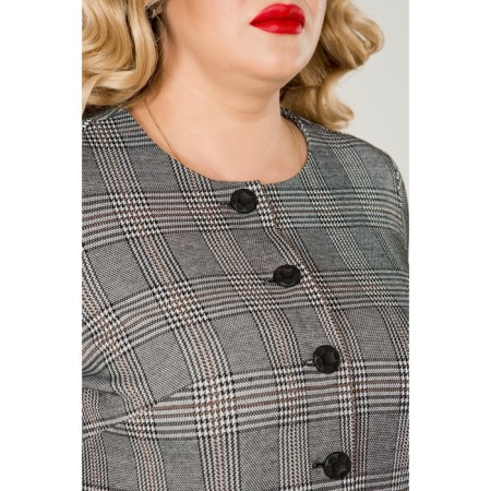 Female dress, size 68, gray color-6