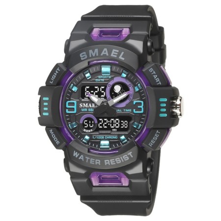 Watch is electronic watch, with an alarm clock, D-5.3 cm, strap L-27 cm, 5 atm, luminous