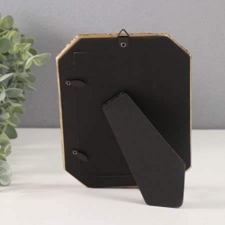 Photo frame Polystone 10x15 cm "Tree bark" Motted angles gold 14.3x18.8 cm-4