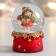 Souvenir Polystone Water Ball "angel in red with a star" 4.5x4x6.5 cm