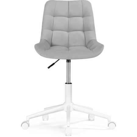 Computer chair Chester Metal/velor, white/gray 49x60x84 cm-2