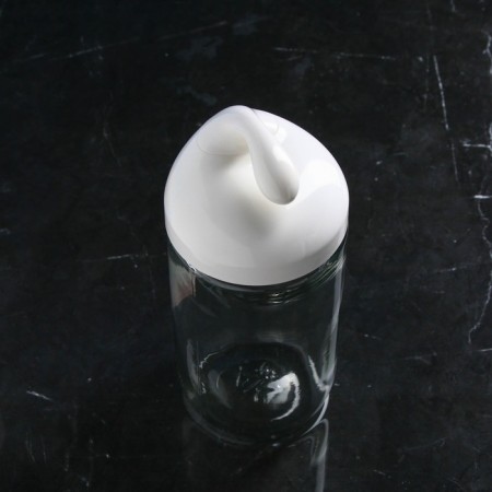 Bank for bulk products "Axis", glass, white cover, Iran-1