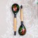 A wooden spoon "Chernushka", small, Khokhloma, mix
